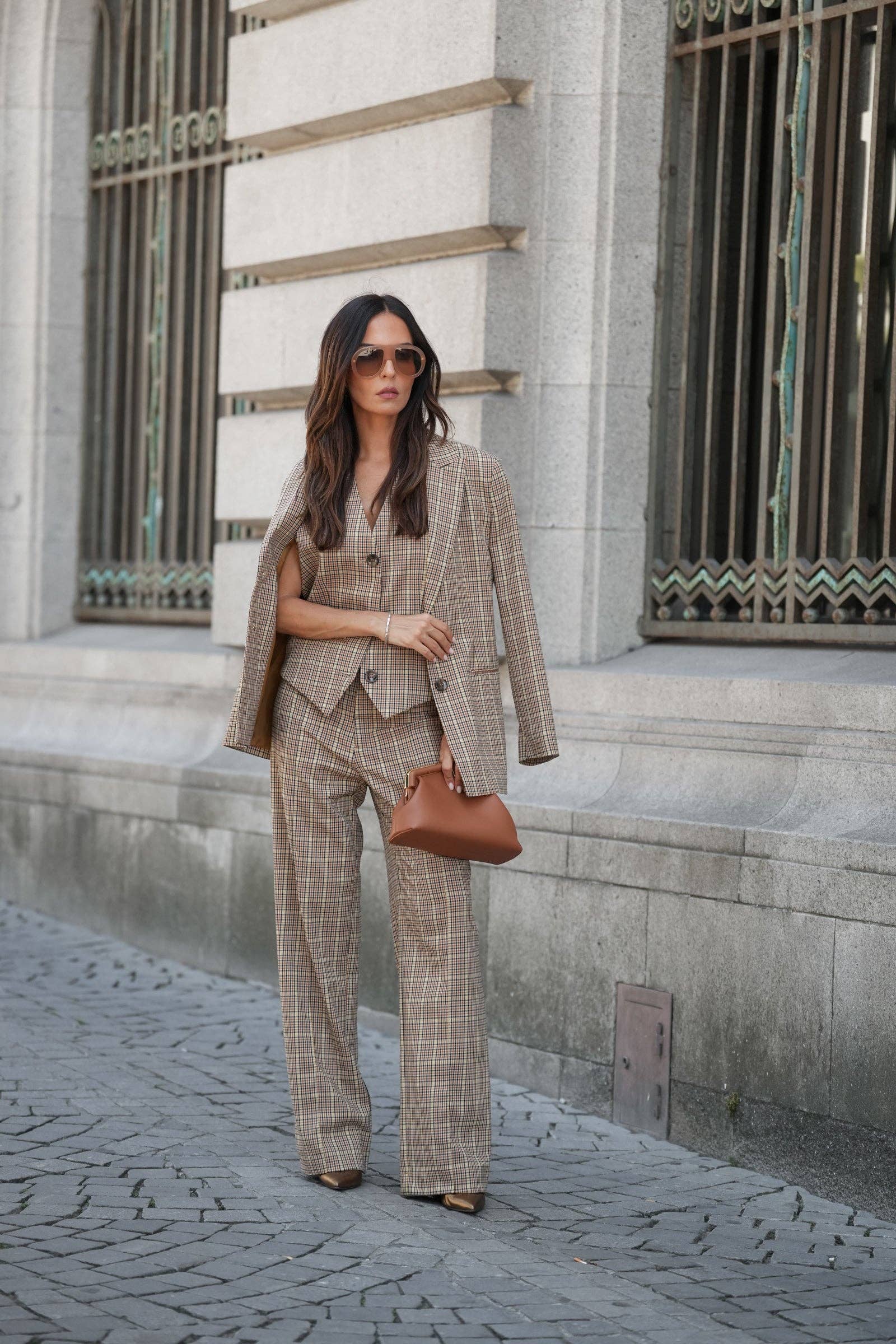 Pantaloni Chadrez a quadretti relaxed fit
