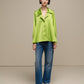 Tunica satinata oversize con bottoni