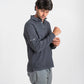 Polo blu Revival a manica lunga in cotone biologico