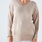 Maglione in maglia con scollo a V