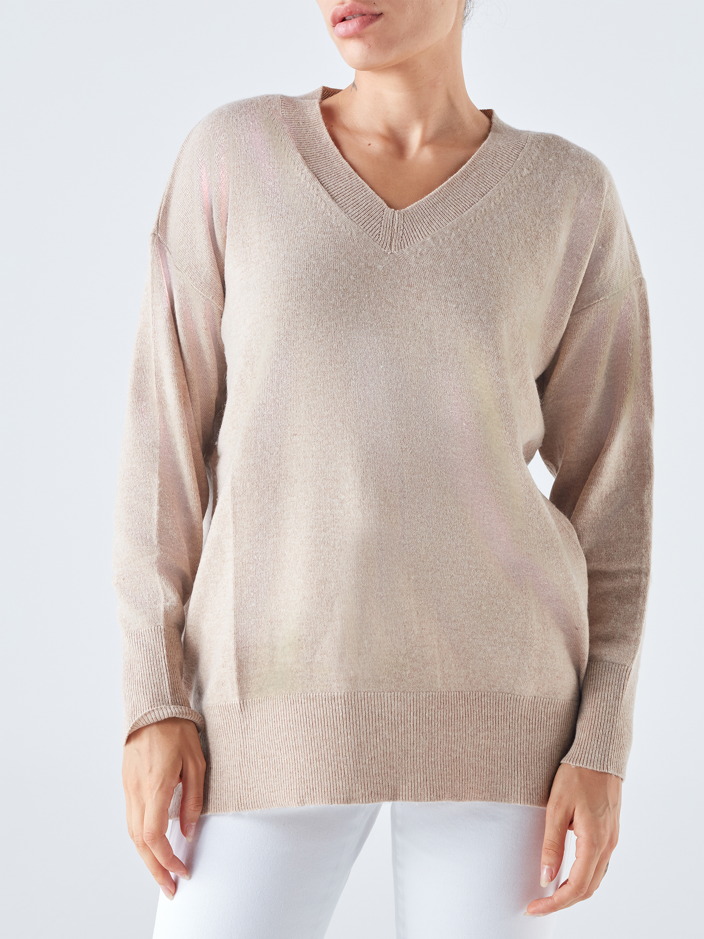 Maglione in maglia con scollo a V