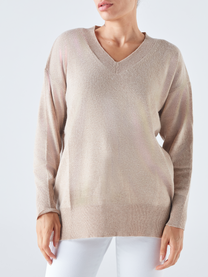 Maglione in maglia con scollo a V