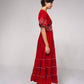Abito midi in cotone con ricami