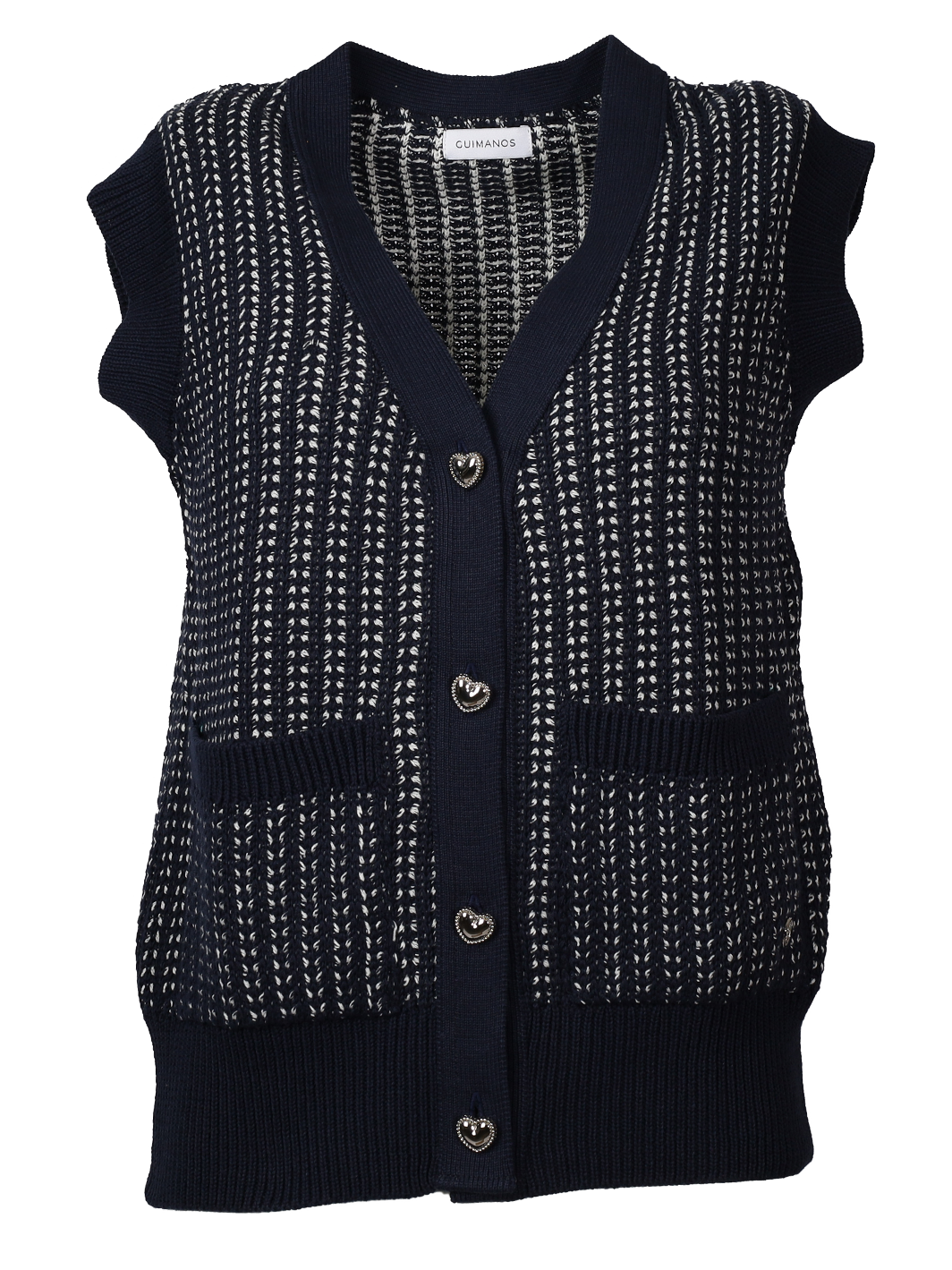 Gilet in maglia senza maniche in cotone