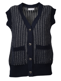 Gilet in maglia senza maniche in cotone