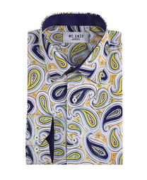 Camicia slim fit elasticizzata con stampa digitale