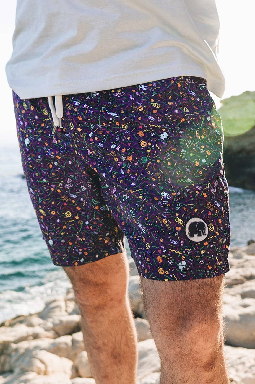 Costume da bagno uomo Dogtown in filato SEAQUAL® viola