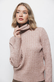 Maglione dolcevita a maglia strutturata