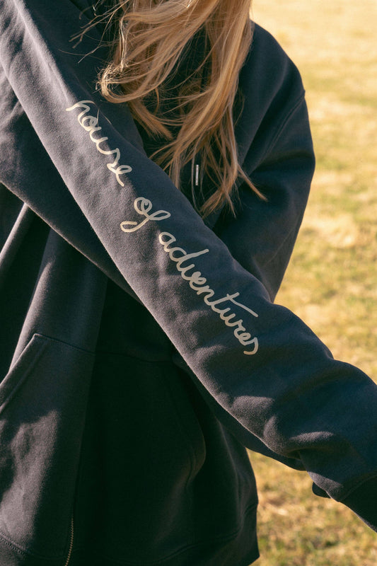 Felpa con zip e cappuccio con stampa All Fun, No Play