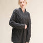 Cardigan Aran oversize in misto cashmere