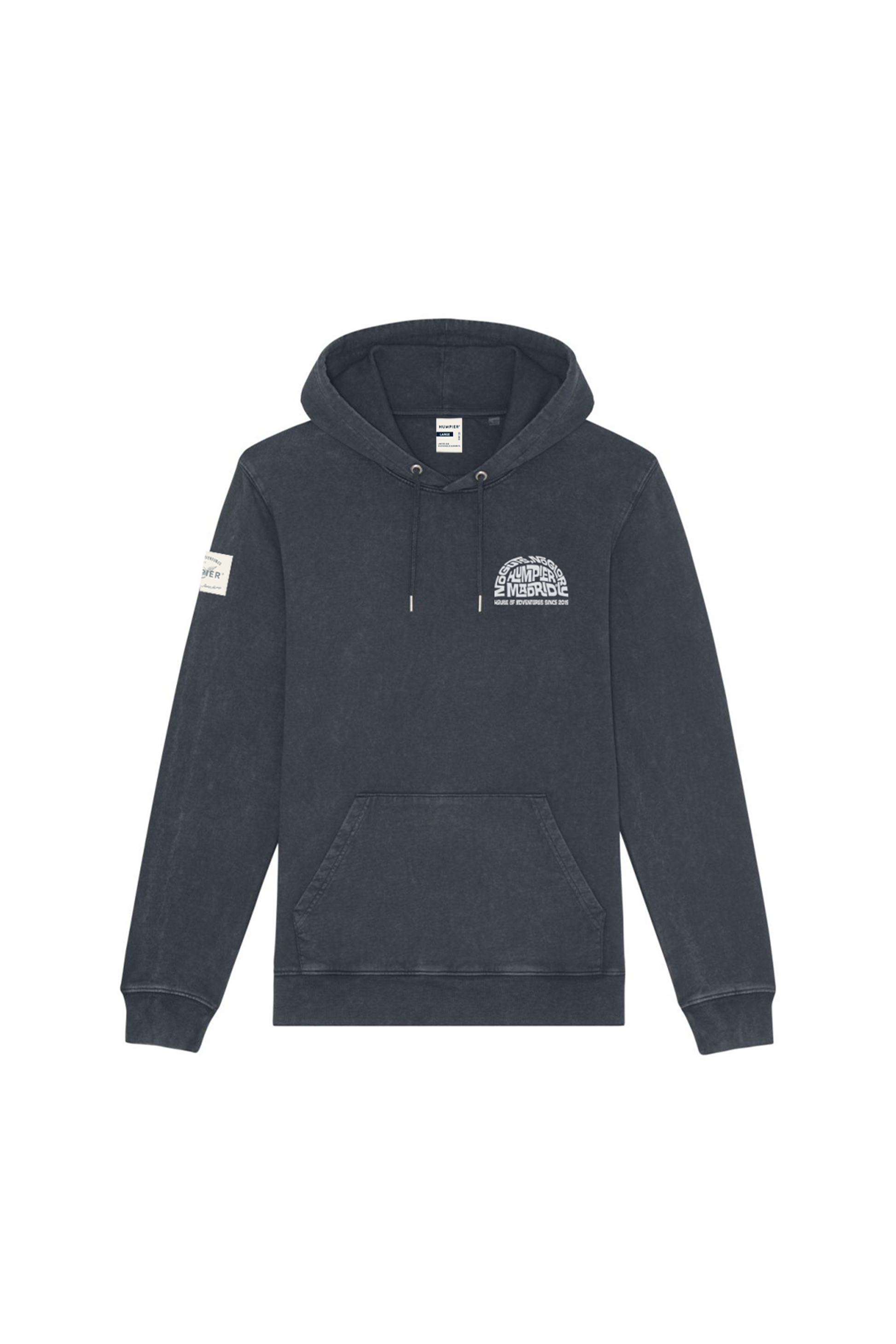 Felpa hoodie in cotone organico con stampa No Guts No Glory