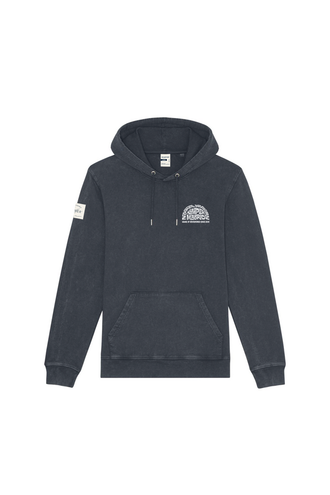 Felpa hoodie in cotone organico con stampa No Guts No Glory