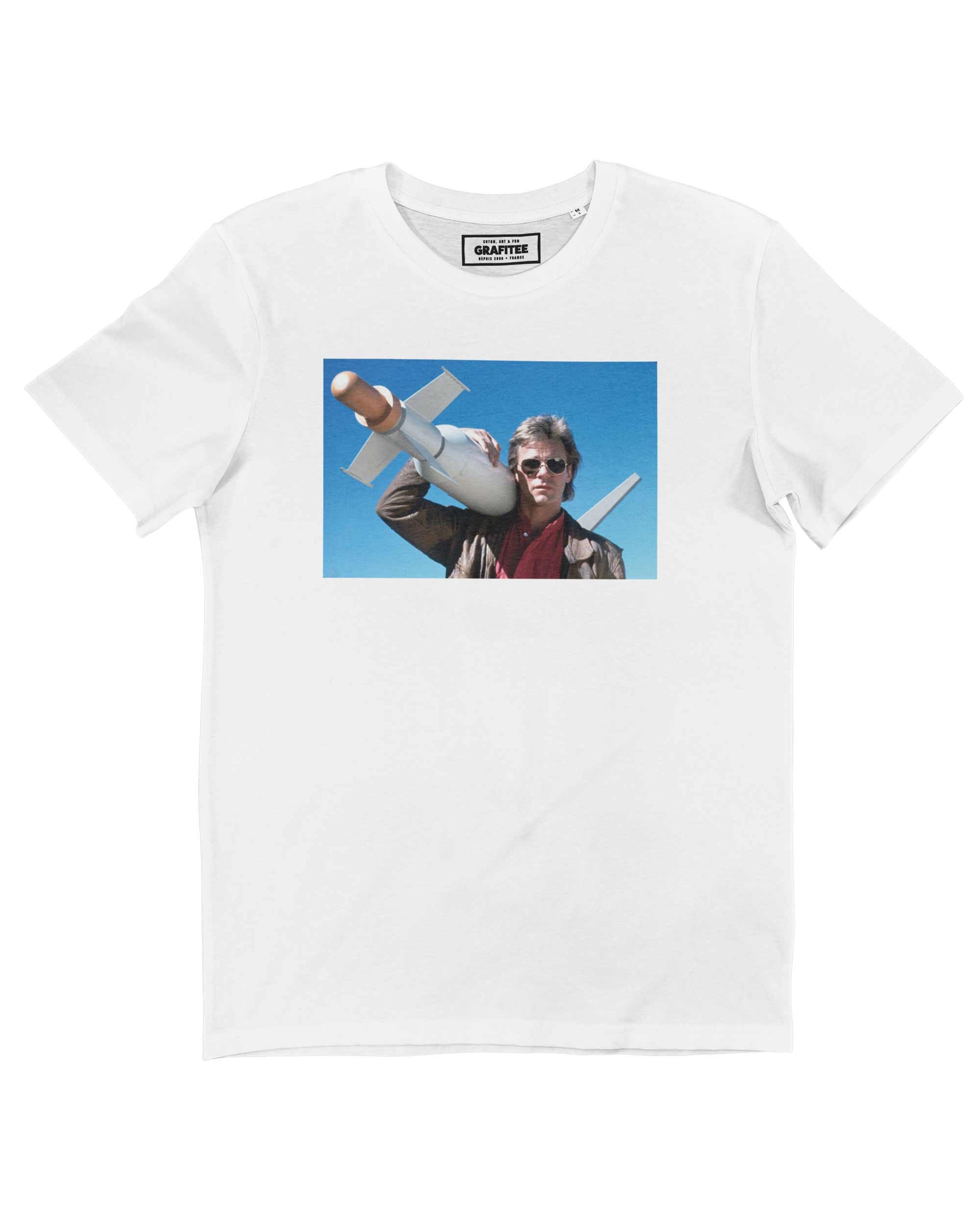 T-shirt MacGyver con foto vintage