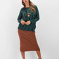 Maglione in maglia con paillettes a cuore