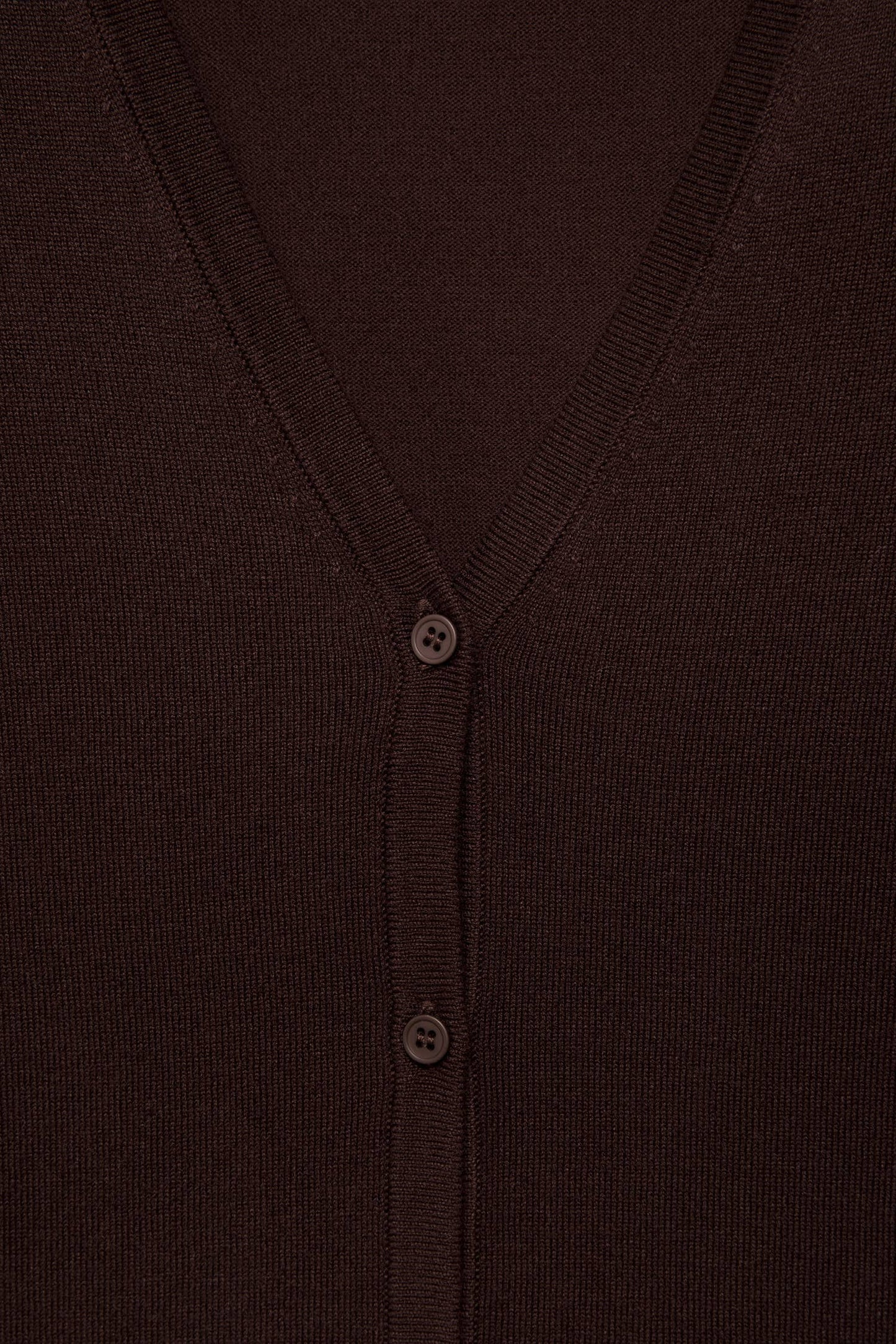 Cardigan in maglia rasata con scollo a V
