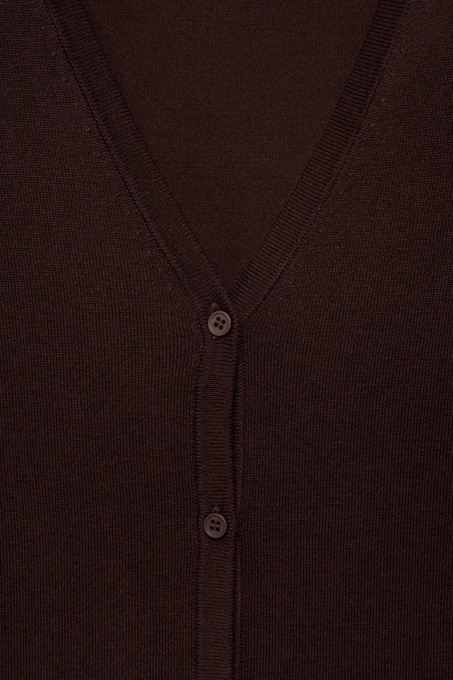Cardigan in maglia rasata con scollo a V