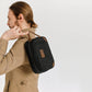 Borsa da toilette da viaggio in tessuto con zip