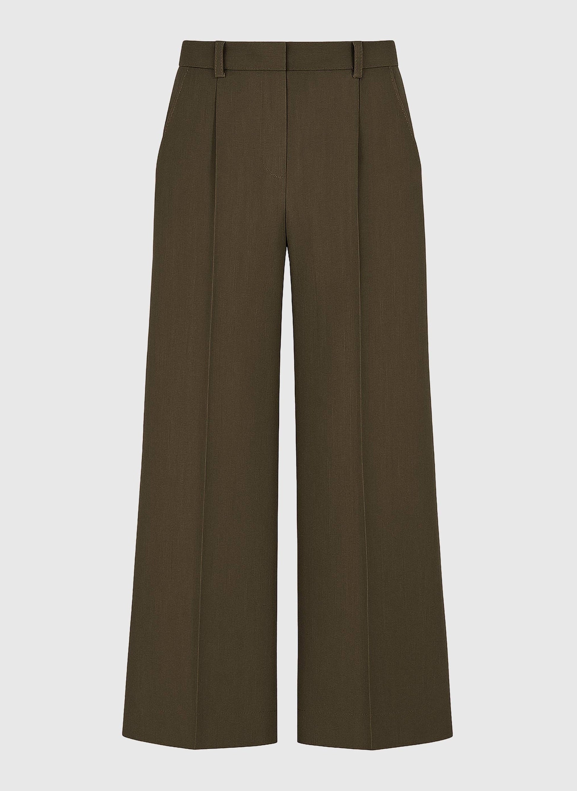 Pantaloni Perly a zampa verde militare