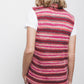 Gilet in maglia a righe multicolor