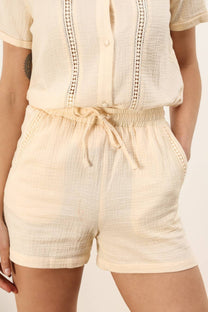 Pantaloncini Silla in cotone con dettagli in pizzo