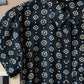 Camicia Bea a maniche corte con fantasia blu notte