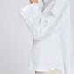 Camicia corta Flora in popeline di cotone biologico bianca