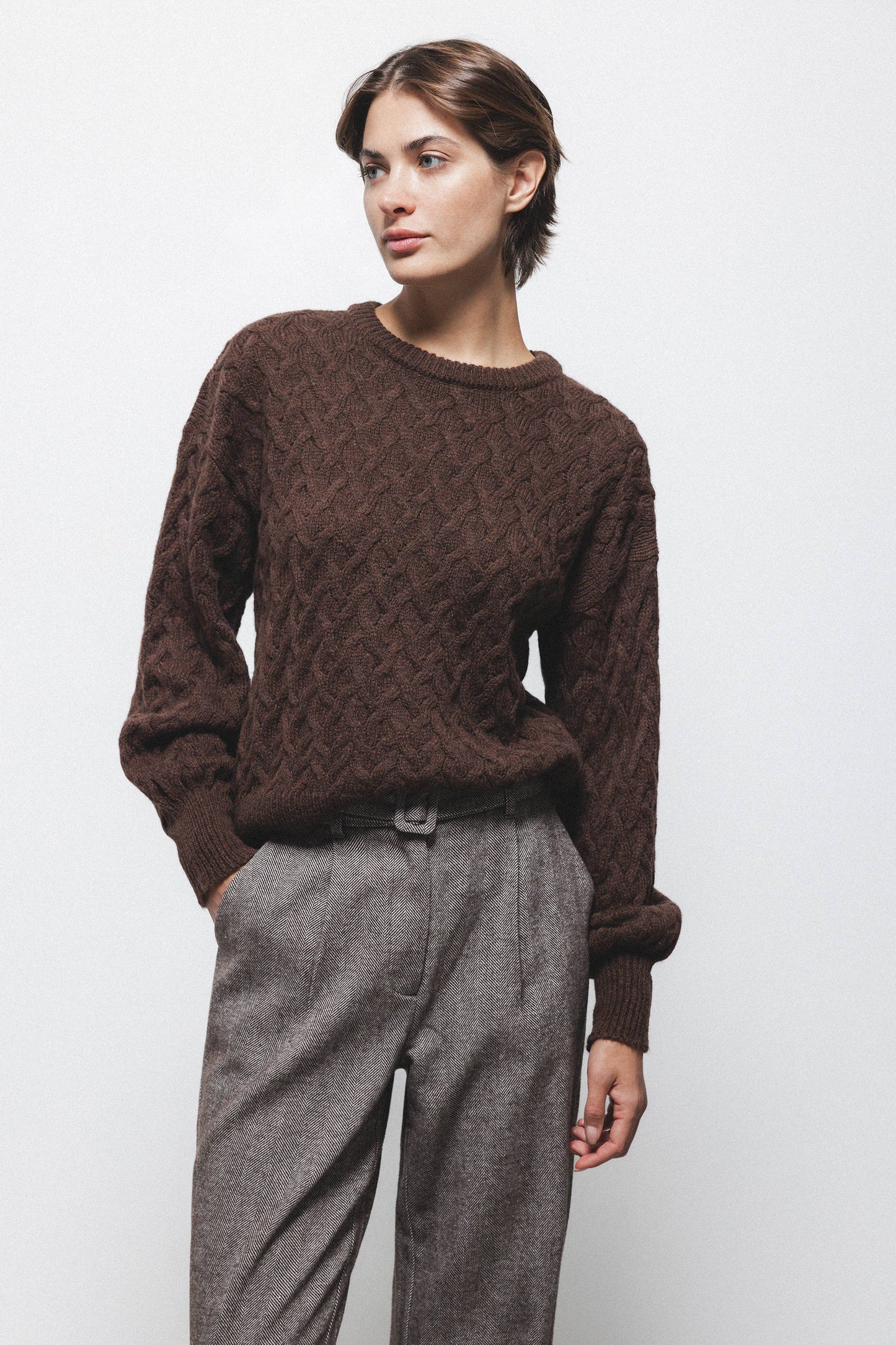 Maglione a maglia strutturata