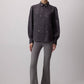 Camicia ricamata con pietre in mussola di cotone