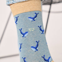 Calzini in cotone pettinato con balene