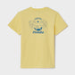 T-shirt gialla in cotone biologico con stampa Piranha