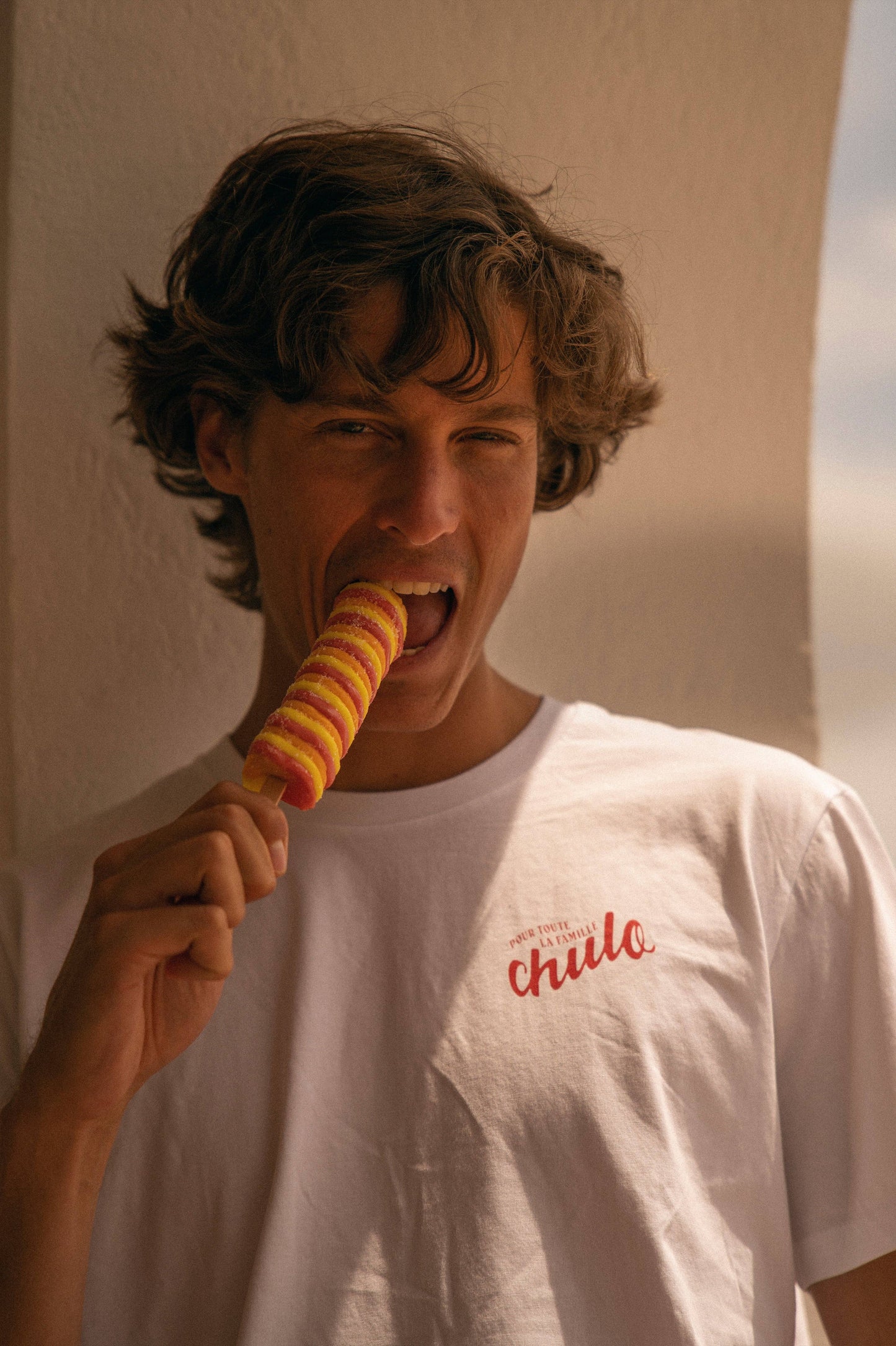 T-shirt Pirulo in cotone biologico con stampa