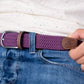 Cintura elastica intrecciata color prugna