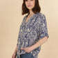 Blusa Clara a maniche corte con stampa zebrata