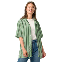 Camicia da piscina oversize a righe verdi