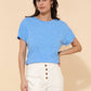 T-shirt TIA in cotone con bottoni sulla spalla sinistra