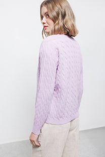 Maglione in maglia strutturata con scollo a V