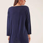 Top in viscosa con scollo a V