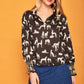 Camicia nera con stampa levrieri