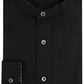 Camicia nera premium con colletto alla coreana