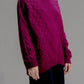 Maglione dolcevita oversize in misto cashmere 3D Knit