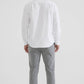 Camicia in cotone piqué comfort bianca