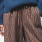Pantaloni a gamba larga con stampa geometrica e coulisse