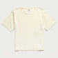 T-shirt boxy in canapa e cotone biologico color avorio