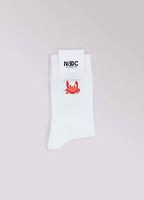 Calzini Mrs Krabs con granchio ricamato
