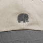 Cappellino dad hat bicolore con logo elefante ricamato