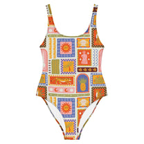 Costume intero Calypso con stampa multicolor