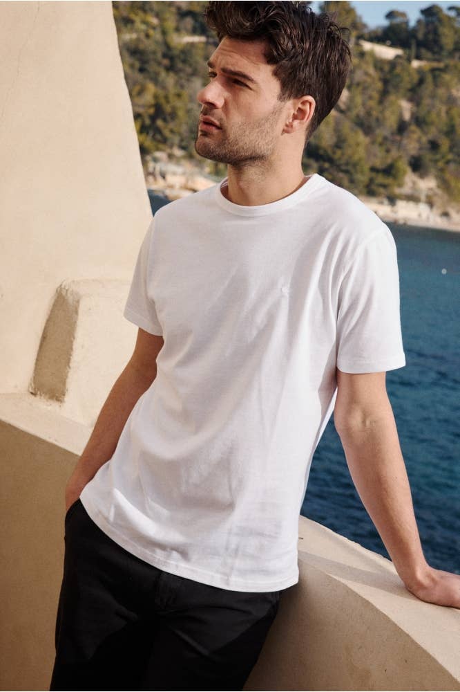 T-shirt Basilico bianca in cotone biologico