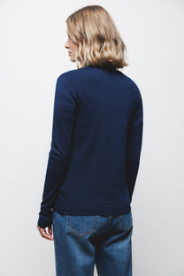 Cardigan in maglia rasata con scollo a V