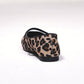 Ballerine in tessuto leopardato con cinturino