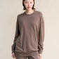 Maglione girocollo classico in misto cashmere